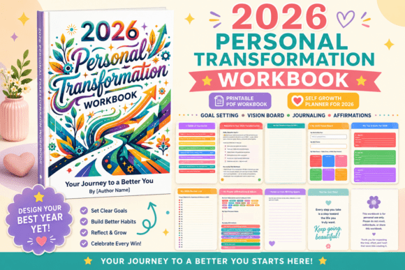 2026 Personal Transformation Workbook: Your Guide to a Year of Intentional Growth