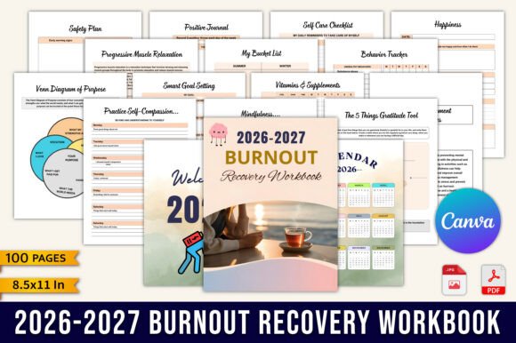 2026–2027 Burnout Recovery Planner: A Strategic Tool for Rebuilding Balance and Intentional Living