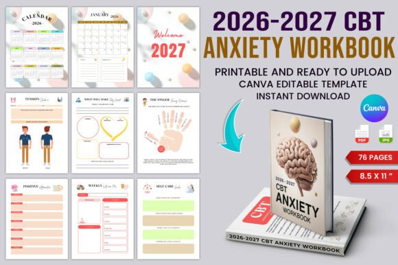 2026–2027 CBT Anxiety Workbook Planner