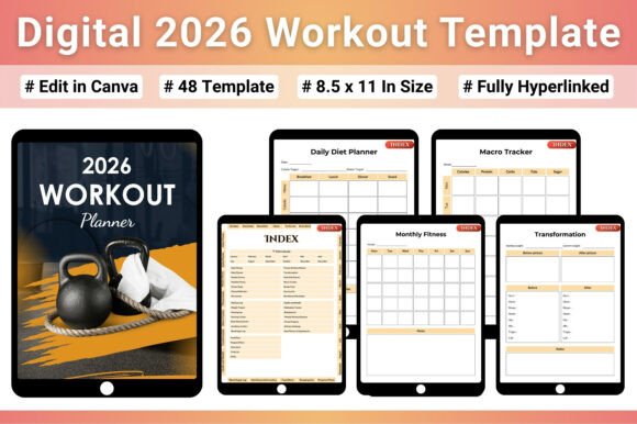 Digital 2026 Workout Template: Your 2026 Fitness Hub
