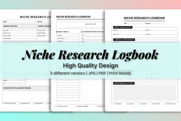 Niche Research Logbook KDP Interior: A Practical Tool for Market Analysts and Content Creators