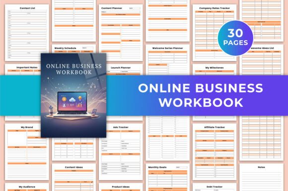 Online Business Workbook Canva KDP: Organize Your Entire Venture