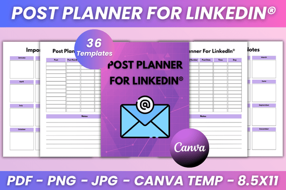 Post Planner for LinkedIn® Kdp Interior: A Practical Tool for Content Organization