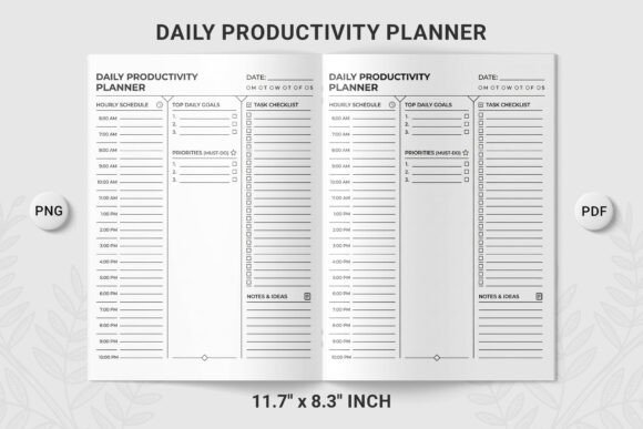 The Rise of the Daily Productivity Planner Layout PNG: A Tool for Modern Focus