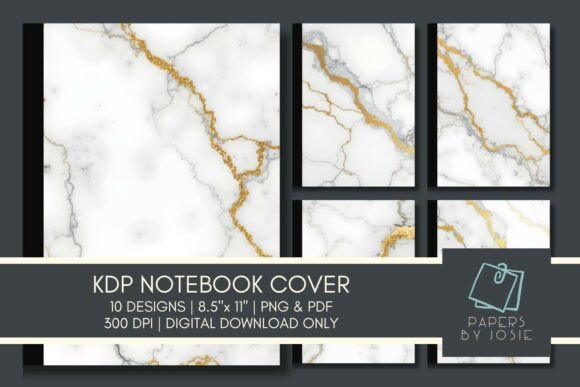 The White Marble KDP Notebook Cover: A Timeless Asset for Your Publishing Toolkit